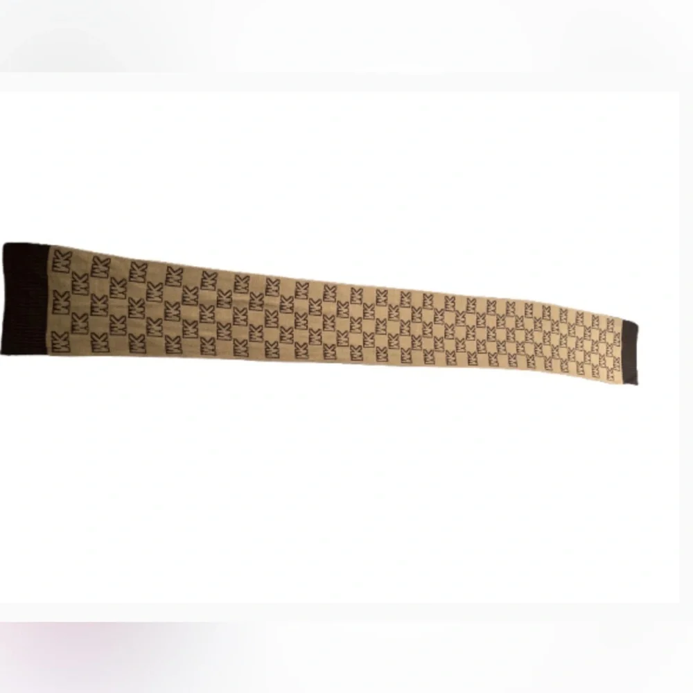 Michael‎ Kors  Chic Monogram Brown and Tan  Logo Long Scarf